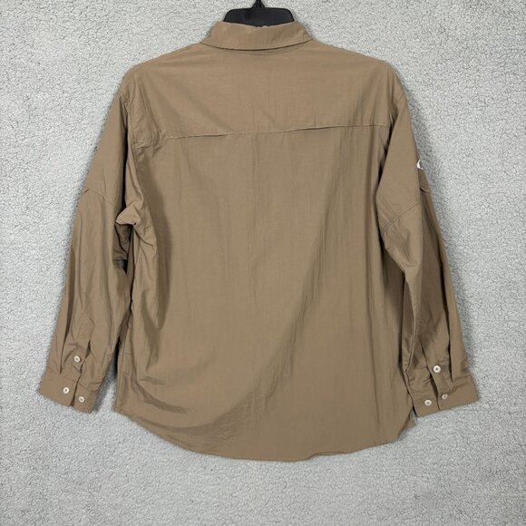 Naviskin Mens Lightweight Long Sleeve Shirt Button-Up  Medium Brown NWT's - Picture 4 of 7